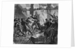 Lithograph Depicting Firemen Rescuing Animals from Barnum's American Museum by Anonymous