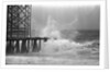 High Waves Crash On Boardwalk Pier by Anonymous