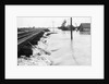 River Flood Waters Wash Around Rr Trestl by Anonymous