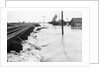 River Flood Waters Wash Around Rr Trestl by Anonymous