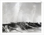 Waves Dashing Against Breakwater by Anonymous