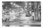 Night Flood In Midtown Street W/Cars by Anonymous