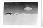 Ufo Over Barn In Snow Covered Field by Anonymous