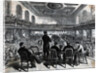 Woodcut Audience Listens To Speaker by Anonymous