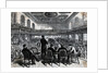 Woodcut Audience Listens To Speaker by Anonymous