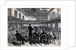 Woodcut Audience Listens To Speaker by Anonymous