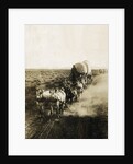 Covered Wagons on the Plains Going West by Anonymous