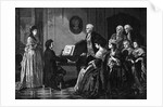 Illustration of Beethoven Performing Before Mozart by Anonymous