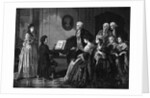 Illustration of Beethoven Performing Before Mozart by Anonymous