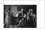 Illustration of Beethoven Performing Before Mozart by Anonymous