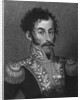 Aquatint Portrait of Simon Bolivar by Anonymous