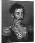 Aquatint Portrait of Simon Bolivar by Anonymous