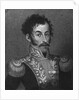 Aquatint Portrait of Simon Bolivar by Anonymous