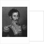 Aquatint Portrait of Simon Bolivar by Anonymous