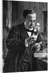 Woodcut After Louis Pasteur in His Laboratory by Albert Edelfelt