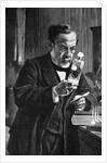 Woodcut After Louis Pasteur in His Laboratory by Albert Edelfelt
