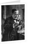 Woodcut After Louis Pasteur in His Laboratory by Albert Edelfelt