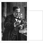 Woodcut After Louis Pasteur in His Laboratory by Albert Edelfelt