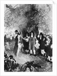 Painting of William Penn Shaking Hands with Lenape Leader by Anonymous