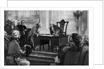 Washington Watching Man Sign Constitution by Anonymous