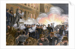 Illustration of Haymarket Riot in Chicago by T. de Thulstrup