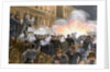 Illustration of Haymarket Riot in Chicago by T. de Thulstrup