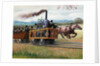 Illustration of a Race Between a Locomotive and a Horse-Drawn Car by Anonymous