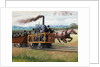 Illustration of a Race Between a Locomotive and a Horse-Drawn Car by Anonymous