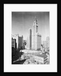 Woolworth Building and City Hall Park by Anonymous