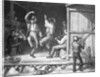 Two Men Barn Dancing With Fiddler by Anonymous