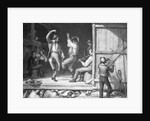 Two Men Barn Dancing With Fiddler by Anonymous