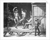 Two Men Barn Dancing With Fiddler by Anonymous
