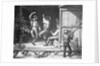 Two Men Barn Dancing With Fiddler by Anonymous