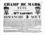 Poster For Parachute Descent Of Garnerin by Anonymous