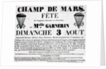 Poster For Parachute Descent Of Garnerin by Anonymous