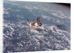 Skylab Space Station in Orbit Over Earth by Anonymous