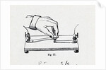 Illustration of a Hand Operating Early Telegraph by Anonymous