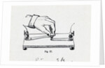 Illustration of a Hand Operating Early Telegraph by Anonymous