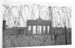 Barbed Wire and Brandenburg Gate by Corbis