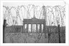 Barbed Wire and Brandenburg Gate by Corbis