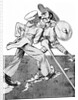 Uncle Sam and Don Quixote Face Off on Cuba by Anonymous