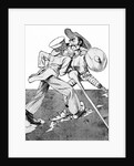 Uncle Sam and Don Quixote Face Off on Cuba by Anonymous