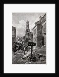 Illustration of Colonists Burning Newspaper in Street by Anonymous