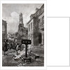 Illustration of Colonists Burning Newspaper in Street by Anonymous