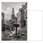Illustration of Colonists Burning Newspaper in Street by Anonymous