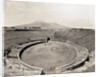 Amphitheater of Pompeii with Vesuvius in Background by Anonymous