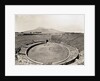 Amphitheater of Pompeii with Vesuvius in Background by Anonymous
