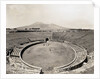 Amphitheater of Pompeii with Vesuvius in Background by Anonymous