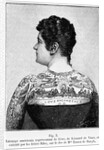Woman W/Elaborate Tattoos - Woodcut by Anonymous