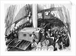 Illustration of Immigrants on Ship Deck by Anonymous